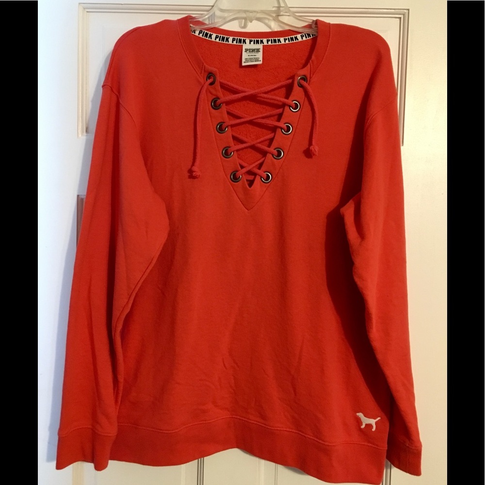 VS PINK Coral Pullover Sweatshirt